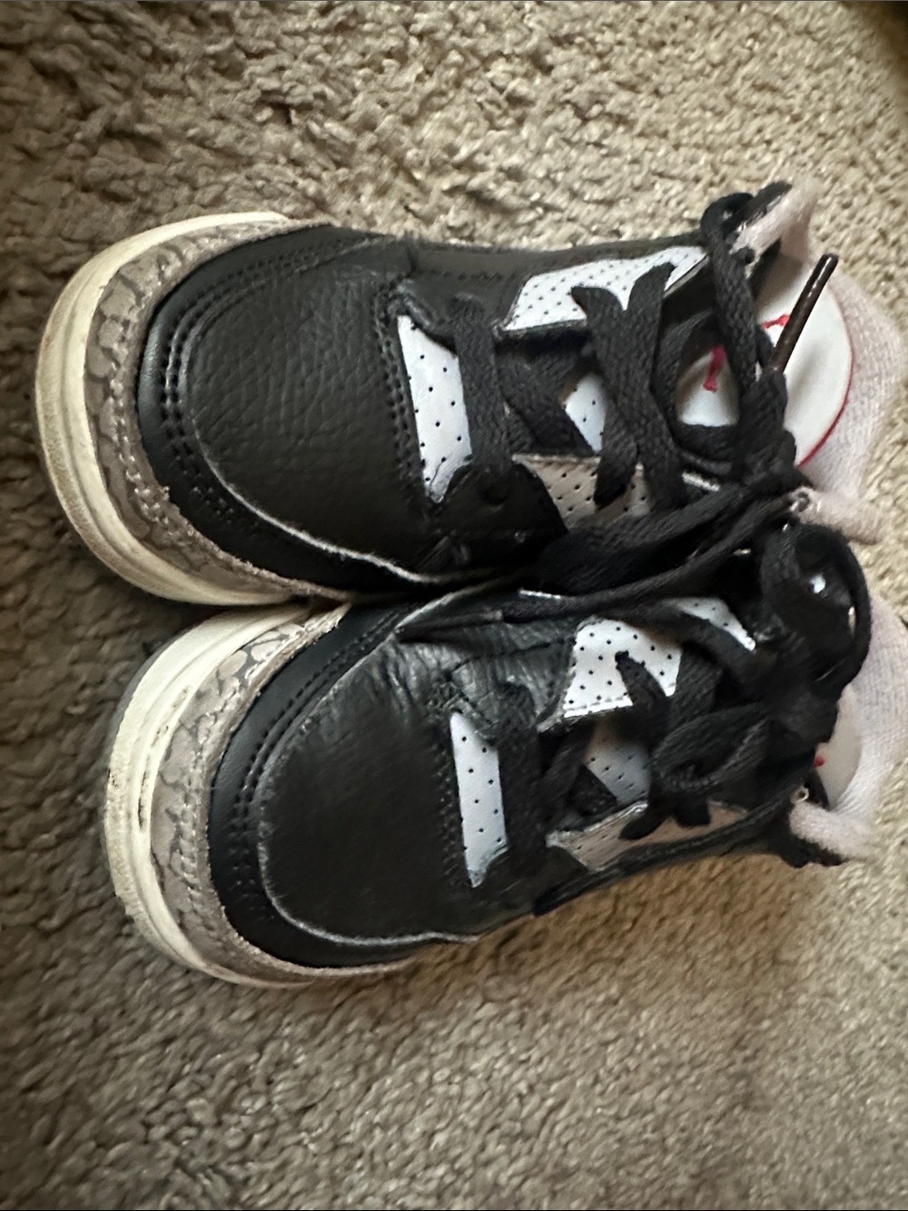 Nike Kids Black, White, and Gray Sneakers